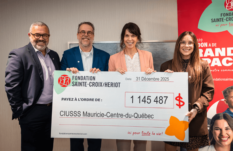 La Fondation Sainte-Croix/Heriot remet 1,1 M$ pour les soins de santé